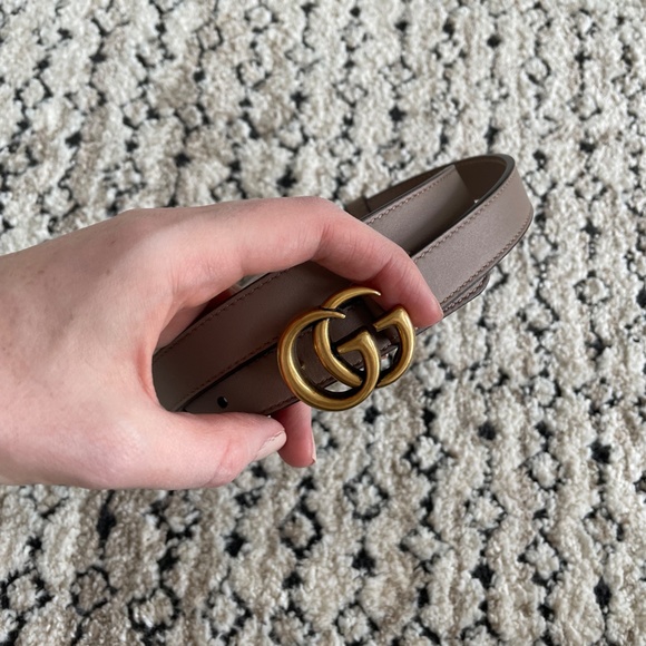 Gucci Dusty Pink GG marmont belt 85 - Picture 10 of 11